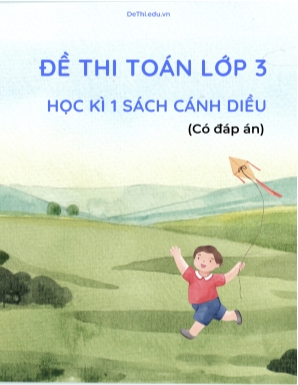 Bộ 7 Đề thi Toán Lớp 3 học kì 1 Cánh diều (Có đáp án)